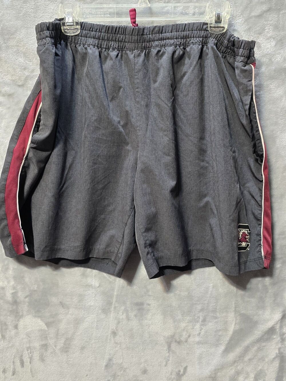 South Carolina Gamecocks Mens XXL Swim Trunks Shorts Black Burgundy Drawstring